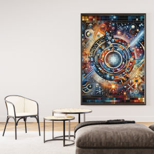 Sphere, Cosmos, Space, Wall Art, Universe Art, Digital Art.